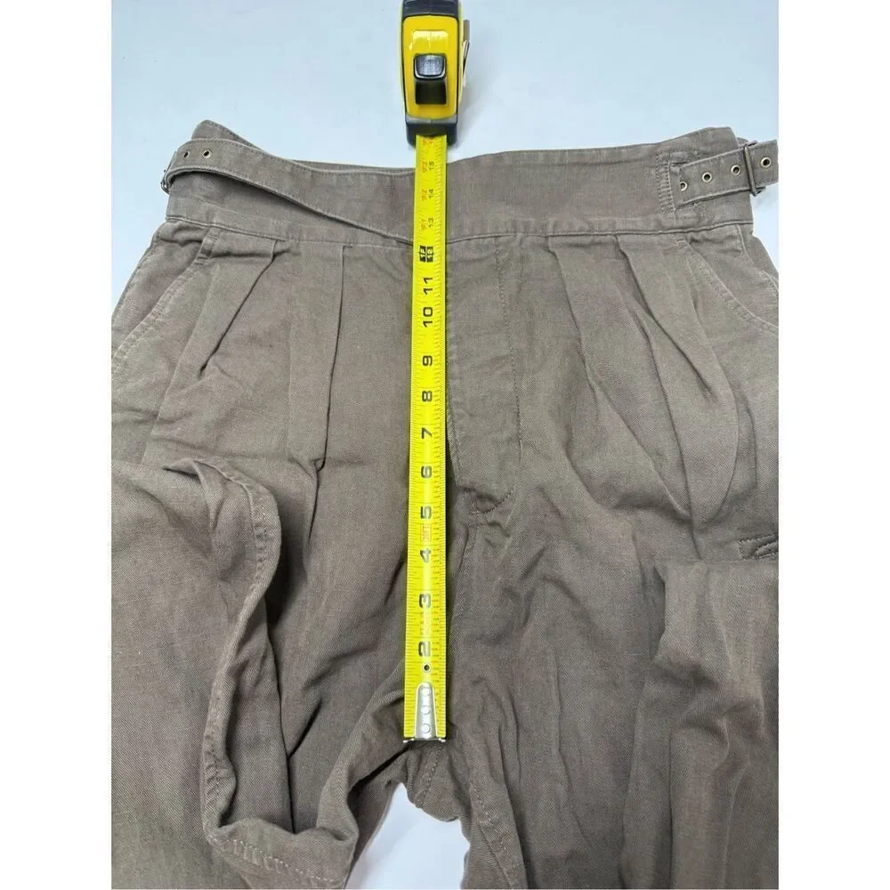 Banana Republic Linen Blend Front Pleated Gurkha Pant Size 10S See Description